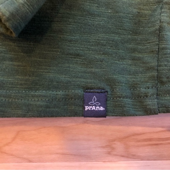 Prana Forest Green Organic Cotton Long Sleeve Henley - Picture 3 of 6